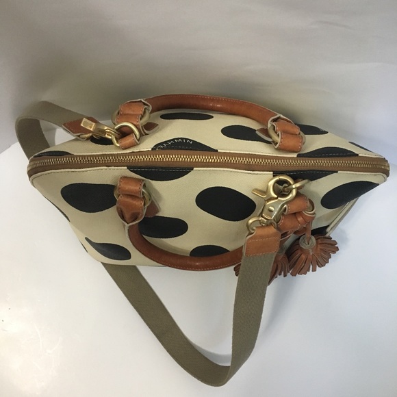 Brahmin Leather Polka Dot Tassels Purse Handbag - Picture 4 of 8